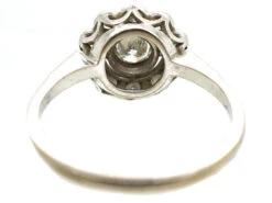 Edwardian 18ct White Gold & Diamond Cluster Ring -Antique Jewellery Company DSC00579