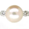 18ct White Gold Pearl & Diamond Ring