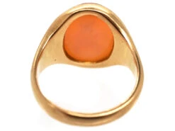 9ct Gold & Carnelian Intaglio With Crest Signet Ring 14 9ct Gold & Carnelian Intaglio With Crest Signet Ring -Antique Jewellery Company DSC00637 1