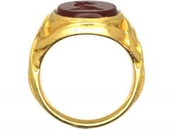 Victorian 18ct Gold Signet Ring With Intaglio Of A Griffin -Antique Jewellery Company DSC00640 scaled 1