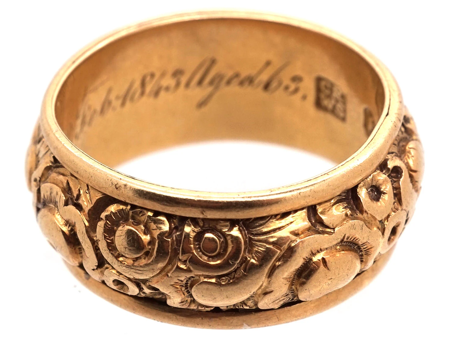18ct Gold Memorial Ring Dated 1843 14 18ct Gold Memorial Ring Dated 1843 - Image 12