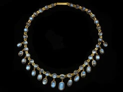 Edwardian 15ct Gold Moonstone Festoon Necklace 13 Edwardian 15ct Gold Moonstone Festoon Necklace -Antique Jewellery Company DSC007091