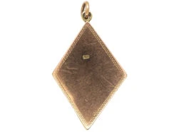 Edwardian 9ct Gold Diamond Shaped Locket 7 Edwardian 9ct Gold Diamond Shaped Locket -Antique Jewellery Company DSC00714