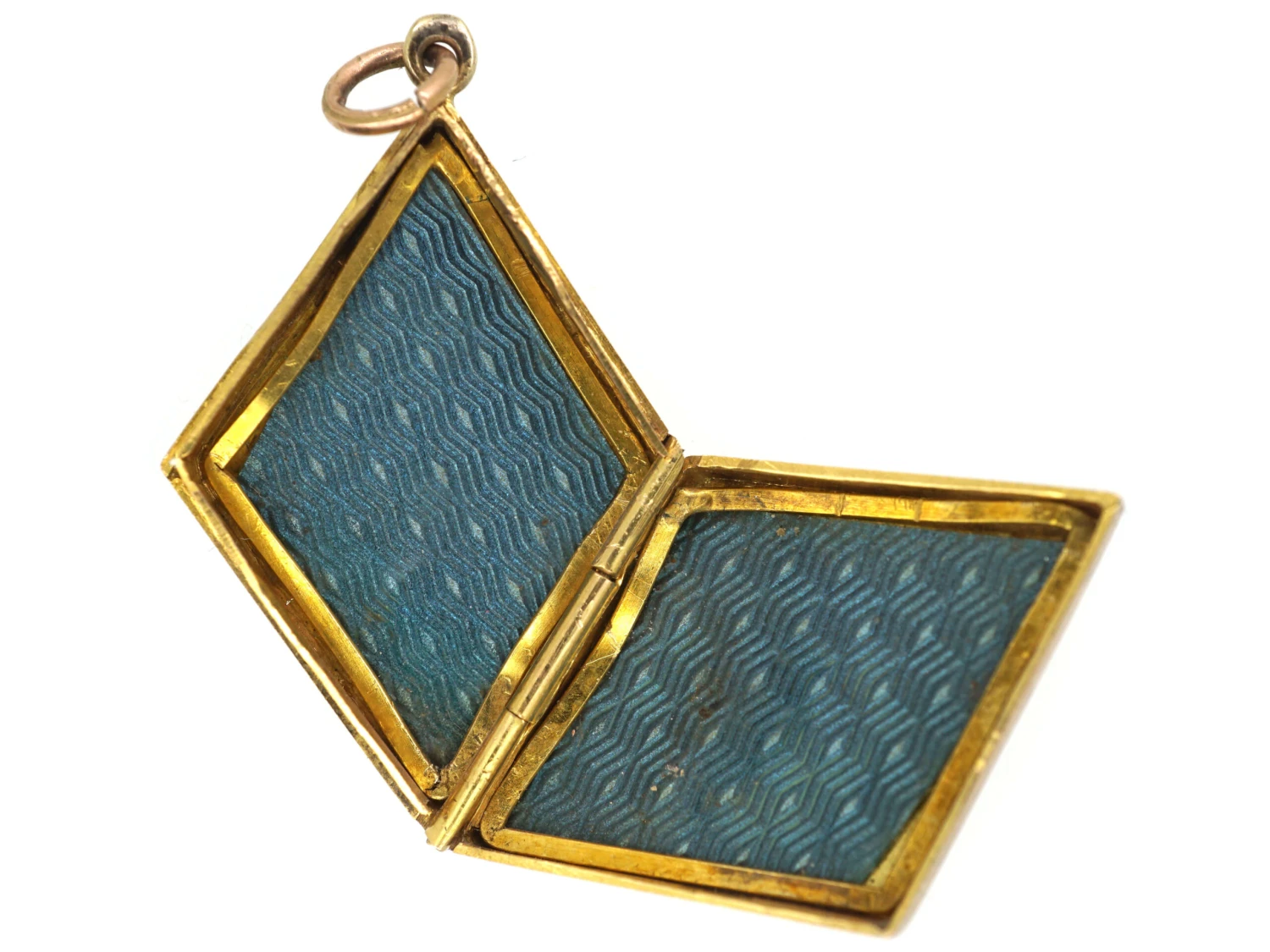 Edwardian 9ct Gold Diamond Shaped Locket 5 Edwardian 9ct Gold Diamond Shaped Locket - Image 3