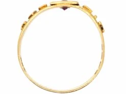 Edwardian 18ct Gold Mizpah Ring Set With A Ruby 11 Edwardian 18ct Gold Mizpah Ring Set With A Ruby -Antique Jewellery Company DSC00721 scaled 1