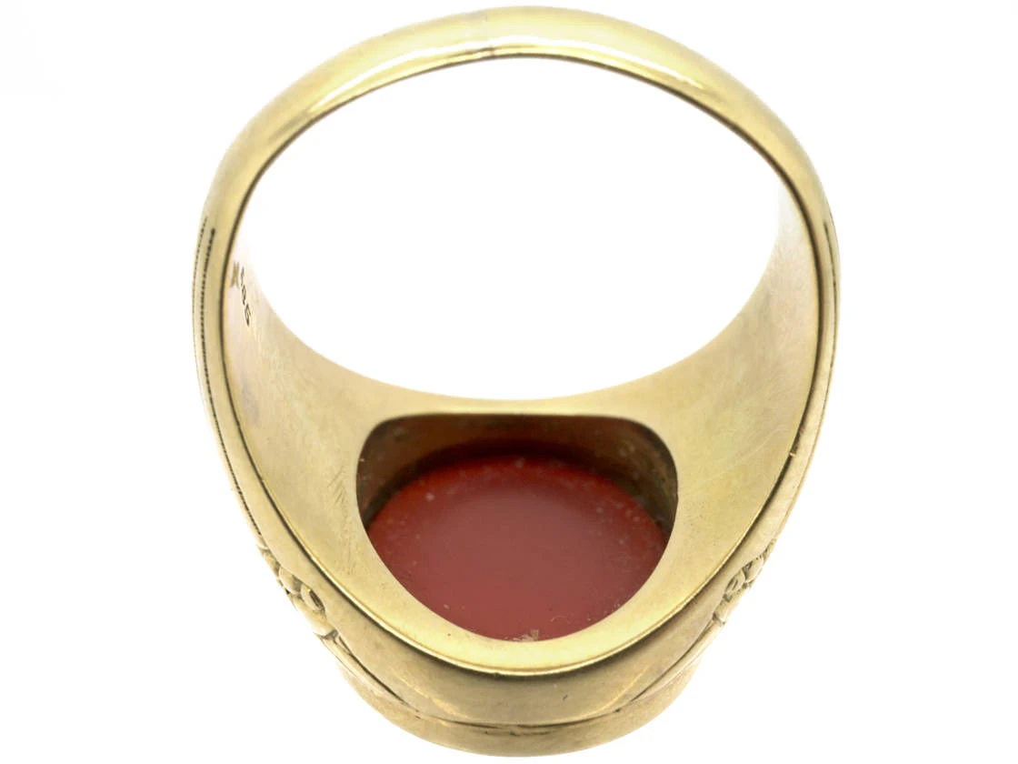 14ct Gold Carnelian Signet Ring 7 14ct Gold Carnelian Signet Ring - Image 5
