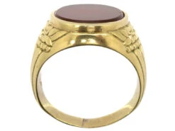 14ct Gold Carnelian Signet Ring 16 14ct Gold Carnelian Signet Ring -Antique Jewellery Company DSC00753
