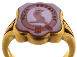 Victorian 18ct Gold & Carnelian Signet Ring With Cockerel Intaglio 13 Victorian 18ct Gold & Carnelian Signet Ring With Cockerel Intaglio -Antique Jewellery Company DSC00773