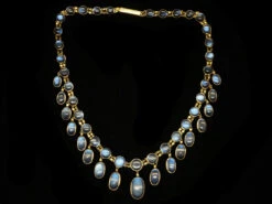 Edwardian 15ct Gold Moonstone Festoon Necklace 12 Edwardian 15ct Gold Moonstone Festoon Necklace -Antique Jewellery Company DSC008021