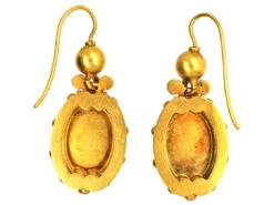 Victorian 15ct Gold & Diamond Drop Earrings -Antique Jewellery Company DSC00806