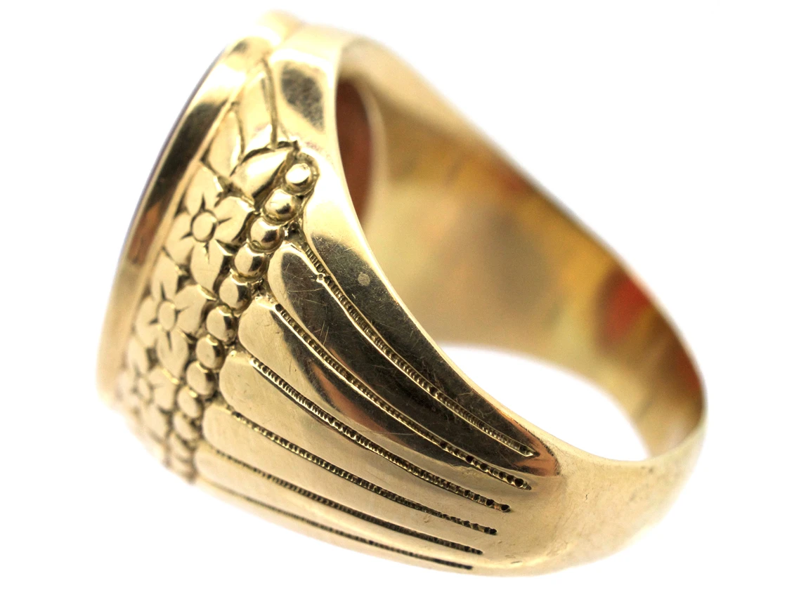 14ct Gold Carnelian Signet Ring 10 14ct Gold Carnelian Signet Ring - Image 8