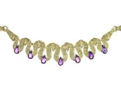Theodor Farhner Silver Gilt & Amethyst Necklace