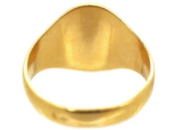 French 18ct Gold Signet Ring With Engraved Crest 13 French 18ct Gold Signet Ring With Engraved Crest -Antique Jewellery Company DSC00891