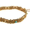Edwardian 15ct Gold Gate Bracelet Set With Turquoise & Natural Split Pearls 1 Edwardian 15ct Gold Gate Bracelet Set With Turquoise & Natural Split Pearls -Antique Jewellery Company DSC00909