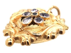 Georgian 15ct Gold & Pansy Motif Pendant With Locket Back 7 Georgian 15ct Gold & Pansy Motif Pendant With Locket Back -Antique Jewellery Company DSC00910 1