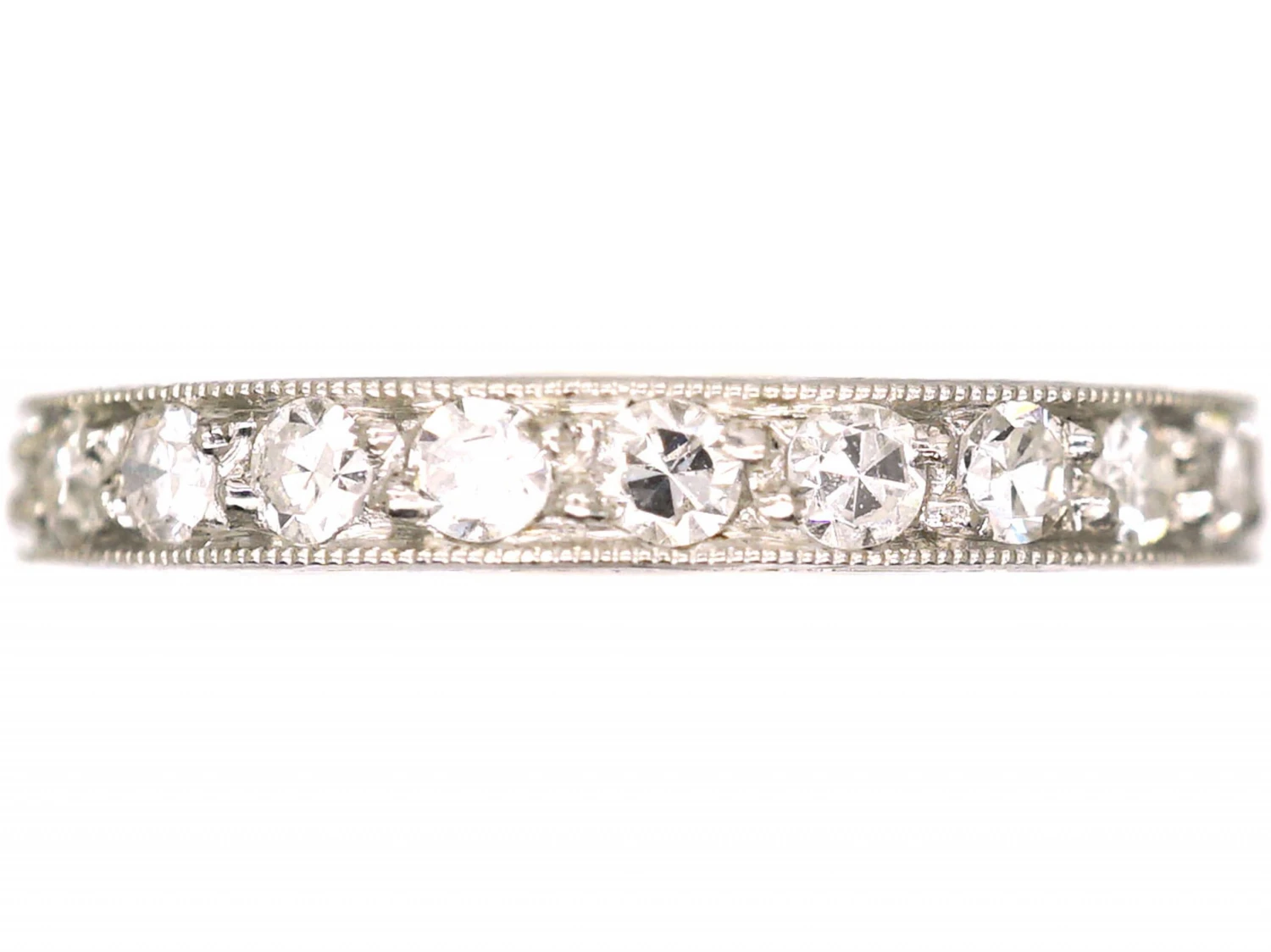 Early 20th Century Platinum & Diamond Eternity Ring 3 Early 20th Century Platinum & Diamond Eternity Ring