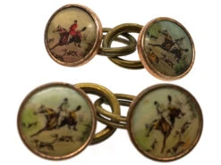 Art Deco Hunting Cufflinks
