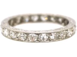 Early 20th Century Platinum & Diamond Eternity Ring 9 Early 20th Century Platinum & Diamond Eternity Ring -Antique Jewellery Company DSC00918 scaled 1