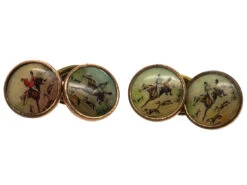 Art Deco Hunting Cufflinks -Antique Jewellery Company DSC00922