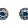 Art Deco Silver & Blue Paste Earrings 1 Art Deco Silver & Blue Paste Earrings -Antique Jewellery Company DSC00966