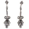 Edwardian Silver & Marcasite Drop Earrings 2 Edwardian Silver & Marcasite Drop Earrings -Antique Jewellery Company DSC00978