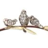 Victorian Novelty Brooch Of Three Swallows On A Bullrush Set With Rose Diamonds -Antique Jewellery Company DSC00990
