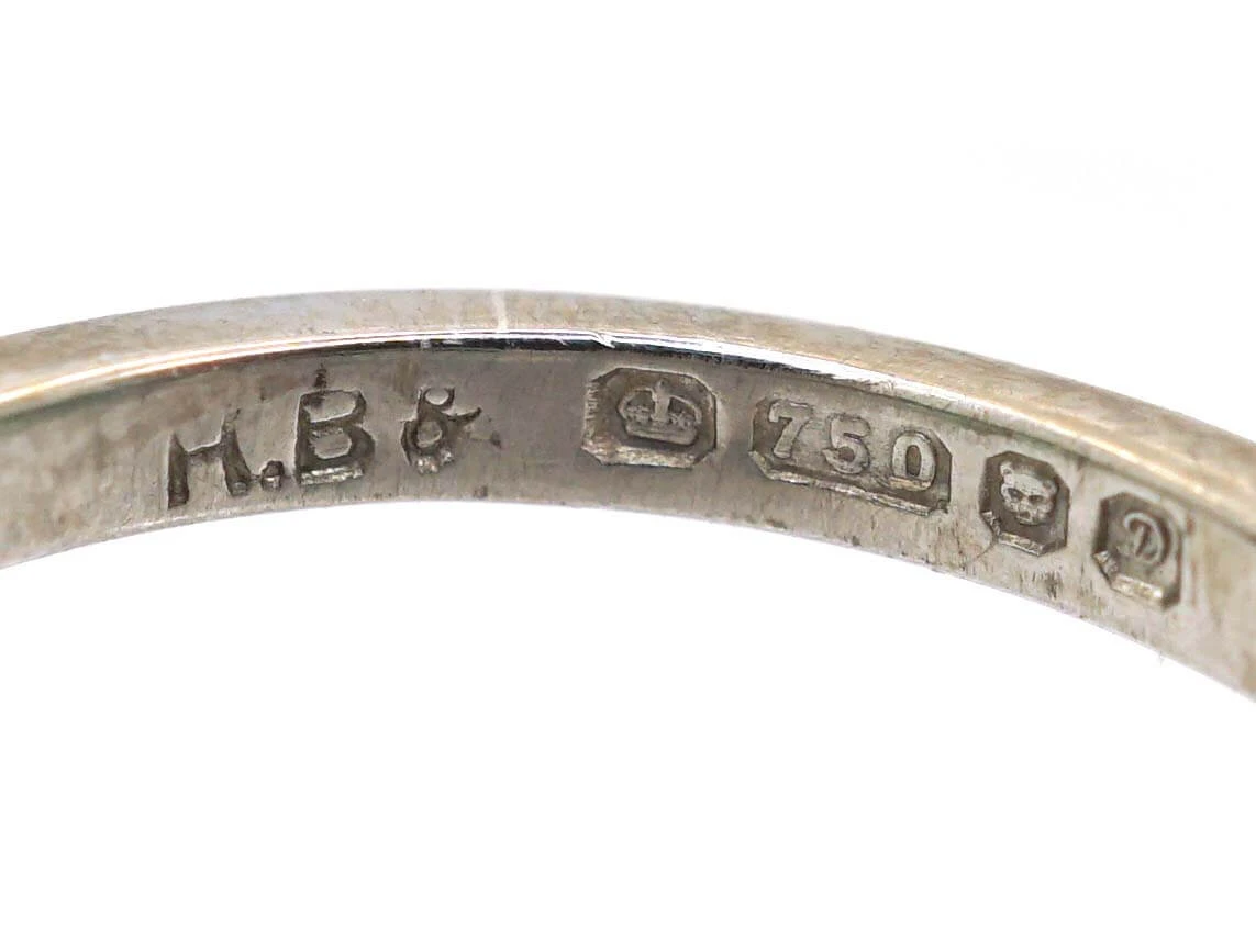 18ct White Gold, Emerald & Diamond Half Eternity Ring 7 18ct White Gold, Emerald & Diamond Half Eternity Ring - Image 5