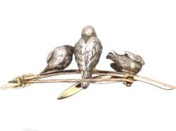 Victorian Novelty Brooch Of Three Swallows On A Bullrush Set With Rose Diamonds 7 Victorian Novelty Brooch Of Three Swallows On A Bullrush Set With Rose Diamonds -Antique Jewellery Company DSC00999 2