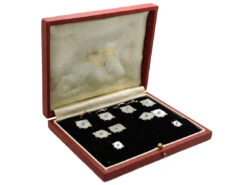 Art Deco 18ct White Gold , Mother Of Pearl & Diamond Dress Set In Original Case 17 Art Deco 18ct White Gold , Mother Of Pearl & Diamond Dress Set In Original Case -Antique Jewellery Company DSC01003 1
