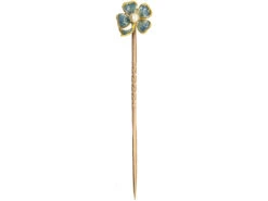 Edwardian 15ct Gold & Enamel Four Leaf Clover Tie Pin 6 Edwardian 15ct Gold & Enamel Four Leaf Clover Tie Pin -Antique Jewellery Company DSC01004