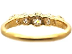 Edwardian 18ct Gold, Five Stone Old European Cut Diamond Ring 12 Edwardian 18ct Gold, Five Stone Old European Cut Diamond Ring -Antique Jewellery Company DSC01048 scaled 1