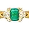 Early Victorian 18ct Gold, Emerald & Diamond Ring 1 Early Victorian 18ct Gold, Emerald & Diamond Ring -Antique Jewellery Company DSC01052 scaled 1