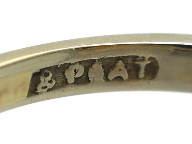 Art Deco 18ct White Gold & Platinum, Madeira Citrine & Diamond Ring 8 Art Deco 18ct White Gold & Platinum, Madeira Citrine & Diamond Ring - Image 6