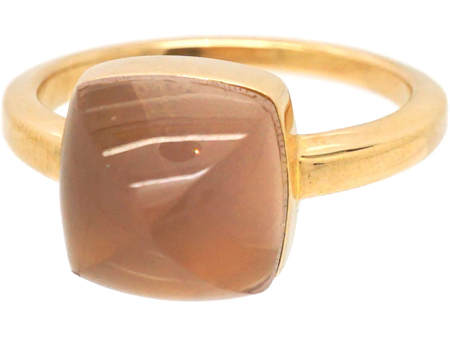 18ct Gold Ring Set With Rose Quartz By Fred Of Paris 8 18ct Gold Ring Set With Rose Quartz By Fred Of Paris - Image 6
