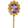 Edwardian 15ct Gold & Amethyst Tie Pin