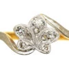 Edwardian 18ct Gold & Platinum Diamond Set Ivy Leaf Ring 2 Edwardian 18ct Gold & Platinum Diamond Set Ivy Leaf Ring -Antique Jewellery Company DSC01074