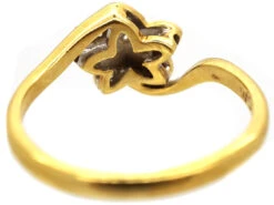 Edwardian 18ct Gold & Platinum Diamond Set Ivy Leaf Ring 15 Edwardian 18ct Gold & Platinum Diamond Set Ivy Leaf Ring -Antique Jewellery Company DSC01078