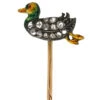Edwardian Diamond & Enamel Duckling Tie Pin -Antique Jewellery Company DSC01094