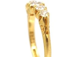 Edwardian 18ct Gold, Five Stone Old European Cut Diamond Ring 10 Edwardian 18ct Gold, Five Stone Old European Cut Diamond Ring -Antique Jewellery Company DSC01096 scaled 1