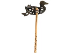 Edwardian Diamond & Enamel Duckling Tie Pin 11 Edwardian Diamond & Enamel Duckling Tie Pin -Antique Jewellery Company DSC01098 1