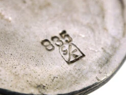 Art Deco Silver Pendant On Chain -Antique Jewellery Company DSC01118 1