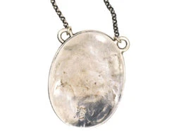 Art Deco Silver Pendant On Chain -Antique Jewellery Company DSC01120 1