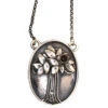 Art Deco Silver Pendant On Chain 1 Art Deco Silver Pendant On Chain -Antique Jewellery Company DSC01121