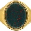 Retro 18ct Gold Signet Ring Set With A Bloodstone -Antique Jewellery Company DSC01188 scaled 1