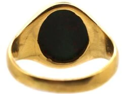 Retro 18ct Gold Signet Ring Set With A Bloodstone 12 Retro 18ct Gold Signet Ring Set With A Bloodstone -Antique Jewellery Company DSC01197 scaled 1