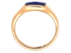 18ct Gold & Lapis Intaglio Signet Ring 16 18ct Gold & Lapis Intaglio Signet Ring -Antique Jewellery Company DSC01222 2