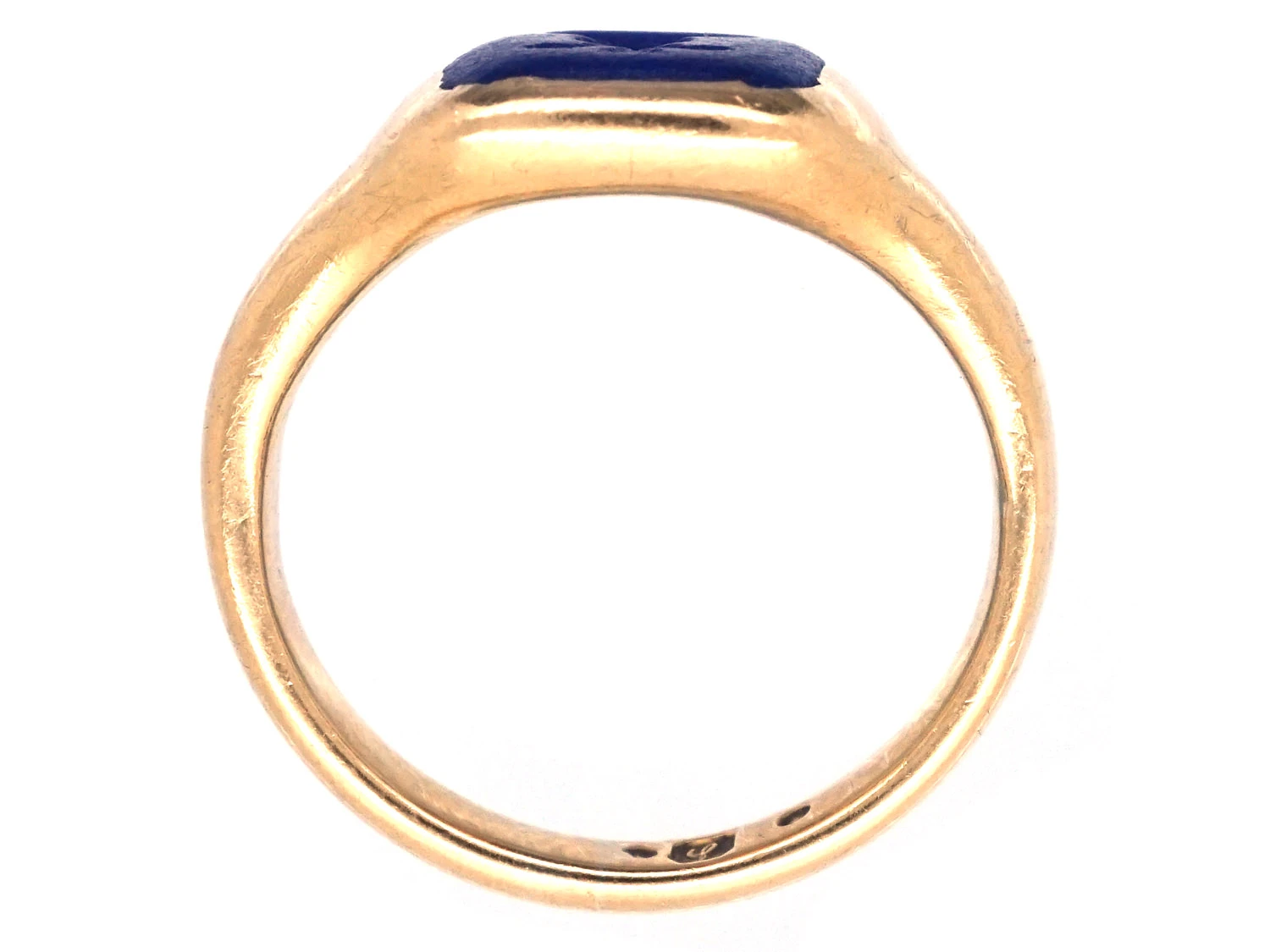 18ct Gold & Lapis Intaglio Signet Ring 9 18ct Gold & Lapis Intaglio Signet Ring - Image 7