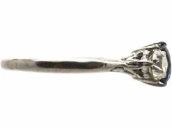 Early 20th Century Platinum, Sapphire & Diamond Three Stone Ring 13 Early 20th Century Platinum, Sapphire & Diamond Three Stone Ring -Antique Jewellery Company DSC01222 scaled 1