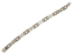 Silver, Blue & White Paste Bracelet 12 Silver, Blue & White Paste Bracelet -Antique Jewellery Company DSC01224