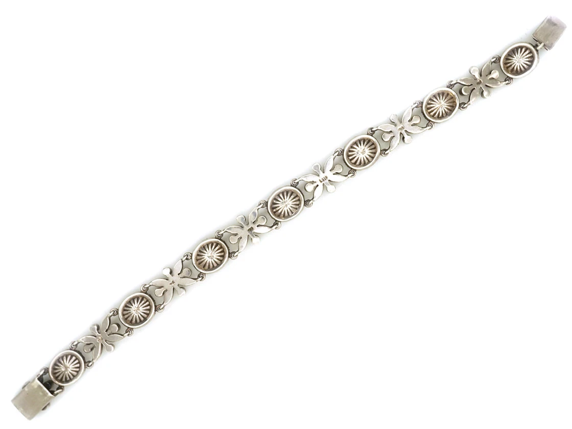 Silver, Blue & White Paste Bracelet 7 Silver, Blue & White Paste Bracelet - Image 5